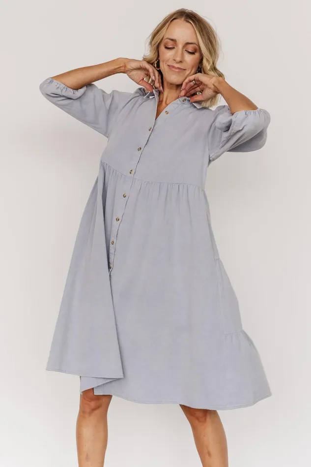 Baltic Born Short Dresses Women Sari Babydoll Dress Light Denim