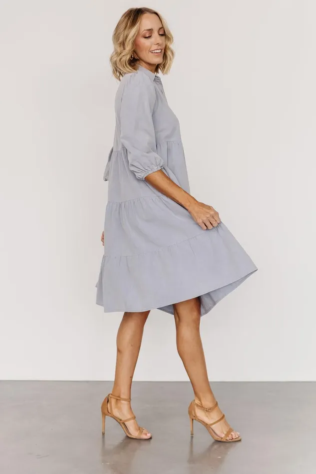 Baltic Born Short Dresses Women Sari Babydoll Dress Light Denim