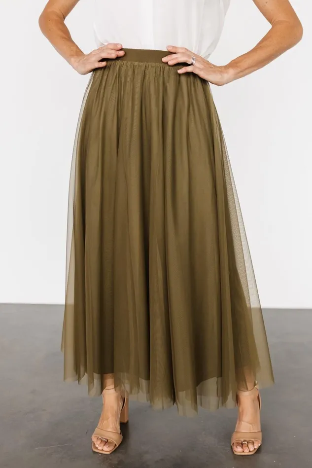 Baltic Born Skirts Women Mila Tulle Skirt Olive Baltic Born Skirts Women Mila Tulle Skirt Olive