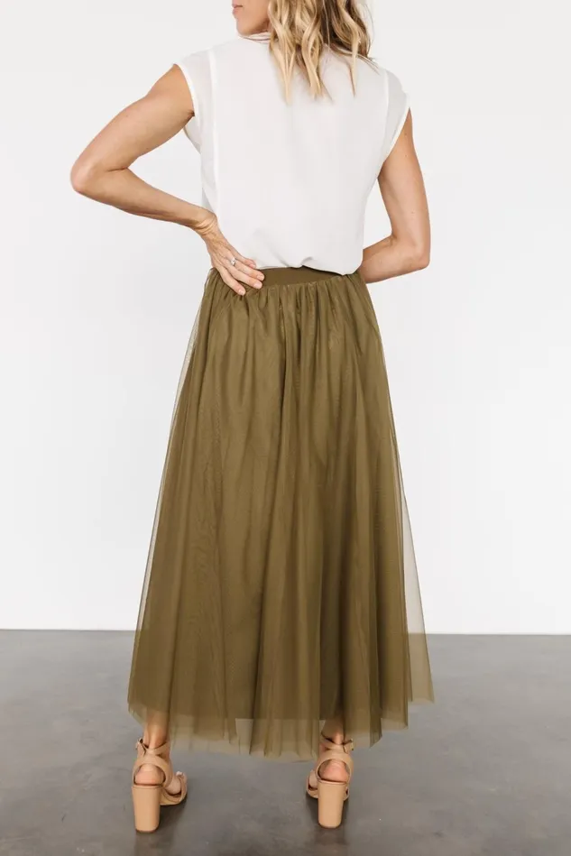 Baltic Born Skirts Women Mila Tulle Skirt Olive Baltic Born Skirts Women Mila Tulle Skirt Olive