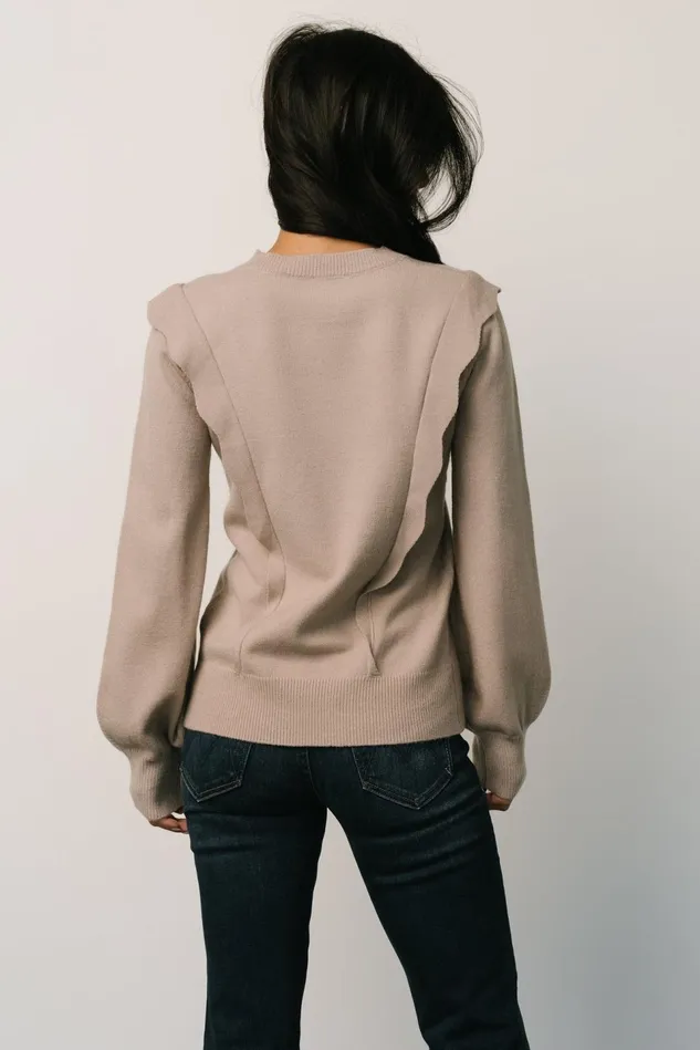 Baltic Born Sweaters Women Stowe Sweater Latte Baltic Born Sweaters Women Stowe Sweater Latte