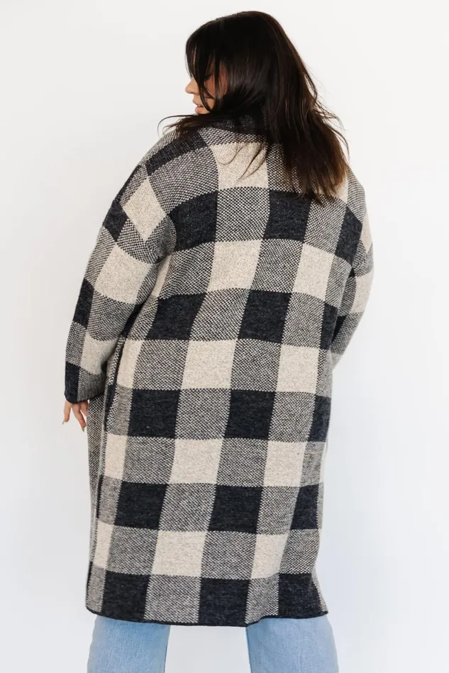 Baltic Born Sweaters Women Toronto Cardigan Black Taupe Baltic Born Sweaters Women Toronto Cardigan Black Taupe