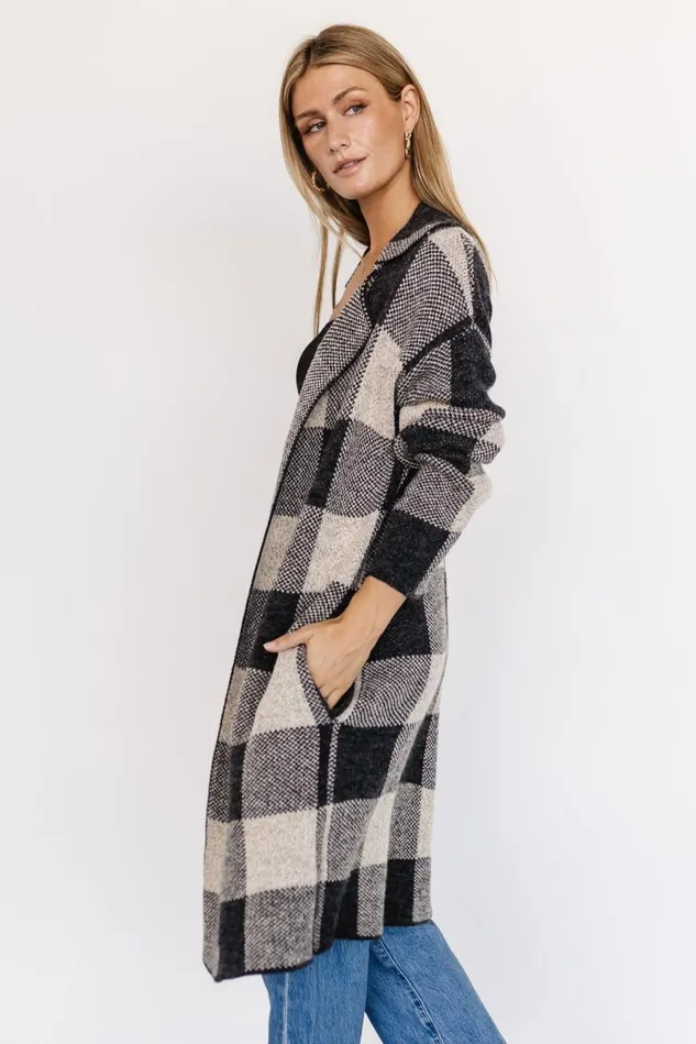 Baltic Born Sweaters Women Toronto Cardigan Black Taupe Baltic Born Sweaters Women Toronto Cardigan Black Taupe