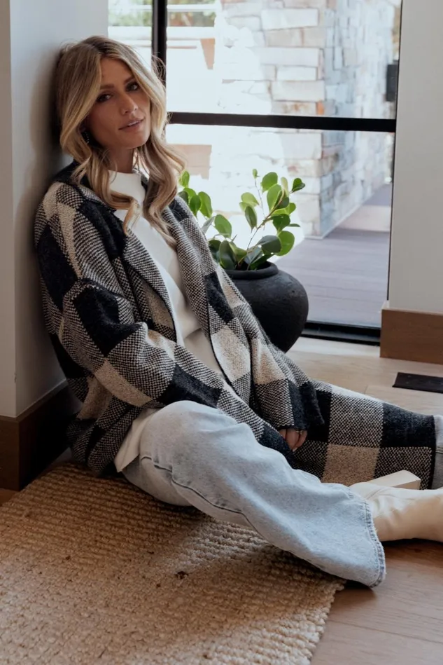 Baltic Born Sweaters Women Toronto Cardigan Black Taupe Baltic Born Sweaters Women Toronto Cardigan Black Taupe