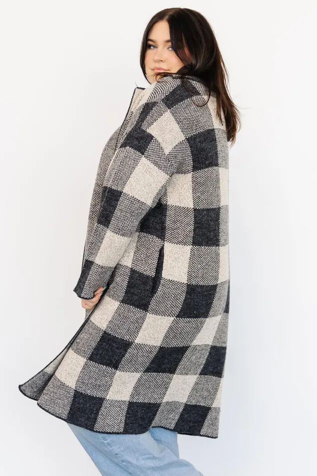 Baltic Born Sweaters Women Toronto Cardigan Black Taupe Baltic Born Sweaters Women Toronto Cardigan Black Taupe