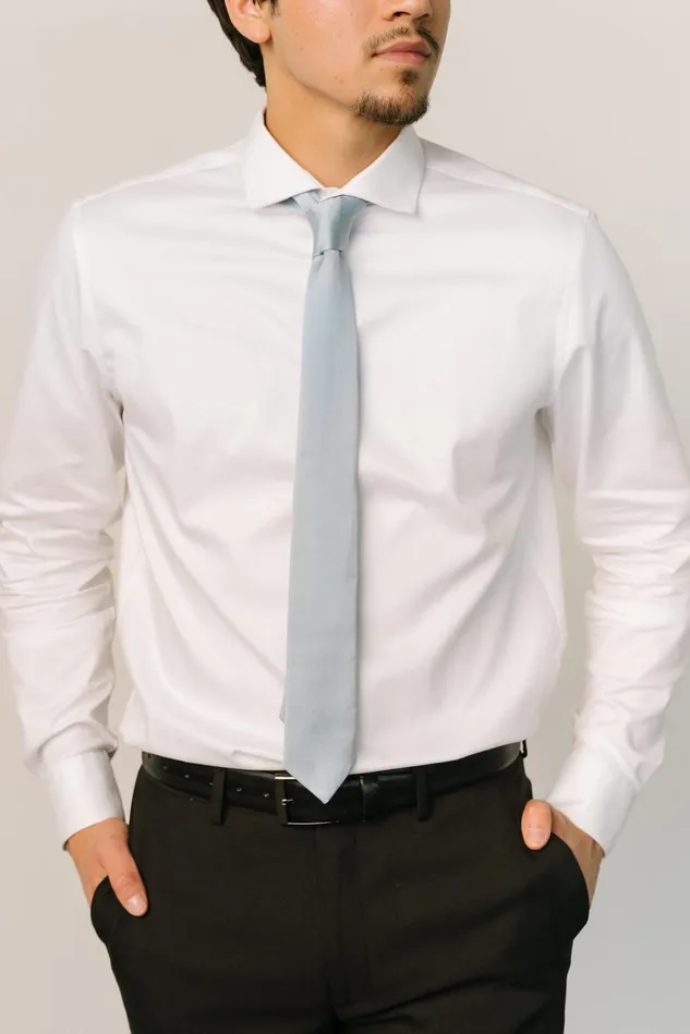 Baltic Born Ties Women Classic Satin Tie Light Blue