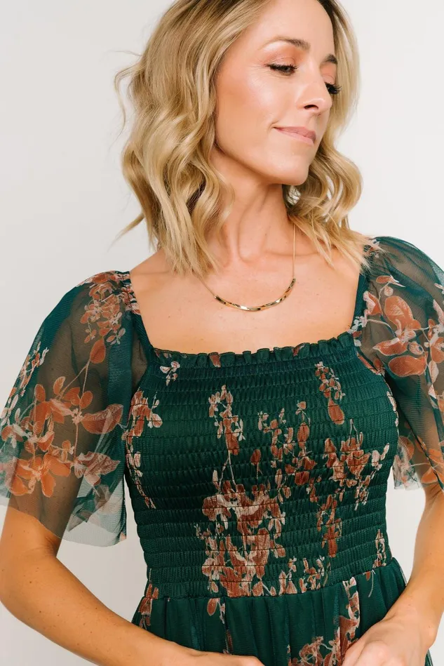 Baltic Born Tulle Styles Women Cassandra Tulle Maxi Dress Green Bronze Floral Baltic Born Tulle Styles Women Cassandra Tulle Maxi Dress Green Bronze Floral