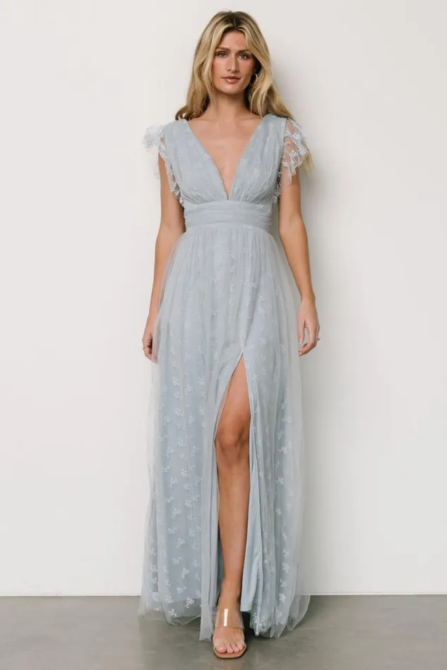 Baltic Born Tulle Styles Women Caterina Tulle Maxi Dress Light Blue