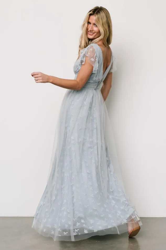 Baltic Born Tulle Styles Women Caterina Tulle Maxi Dress Light Blue Baltic Born Tulle Styles Women Caterina Tulle Maxi Dress Light Blue