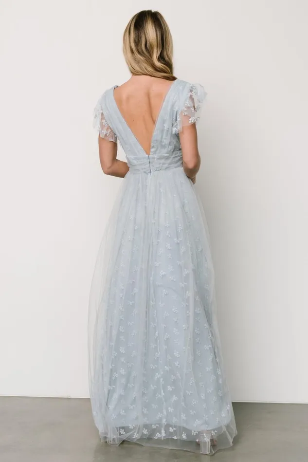Baltic Born Tulle Styles Women Caterina Tulle Maxi Dress Light Blue Baltic Born Tulle Styles Women Caterina Tulle Maxi Dress Light Blue