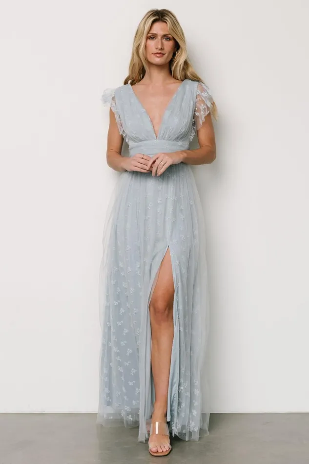 Baltic Born Tulle Styles Women Caterina Tulle Maxi Dress Light Blue Baltic Born Tulle Styles Women Caterina Tulle Maxi Dress Light Blue