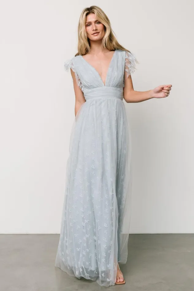 Baltic Born Tulle Styles Women Caterina Tulle Maxi Dress Light Blue Baltic Born Tulle Styles Women Caterina Tulle Maxi Dress Light Blue