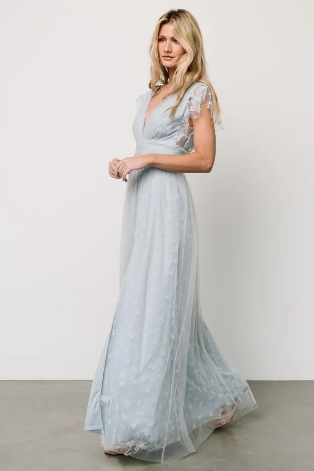 Baltic Born Tulle Styles Women Caterina Tulle Maxi Dress Light Blue Baltic Born Tulle Styles Women Caterina Tulle Maxi Dress Light Blue