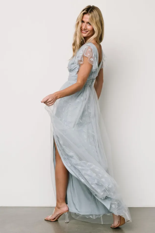 Baltic Born Tulle Styles Women Caterina Tulle Maxi Dress Light Blue Baltic Born Tulle Styles Women Caterina Tulle Maxi Dress Light Blue