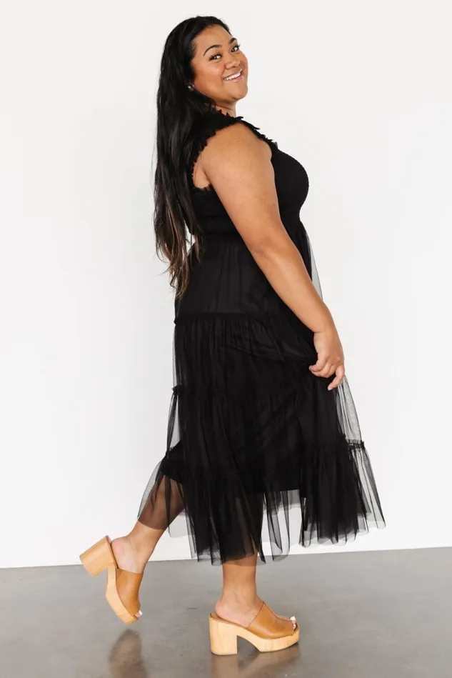Baltic Born Tulle Styles Women Emma Smocked Tulle Dress Black Baltic Born Tulle Styles Women Emma Smocked Tulle Dress Black