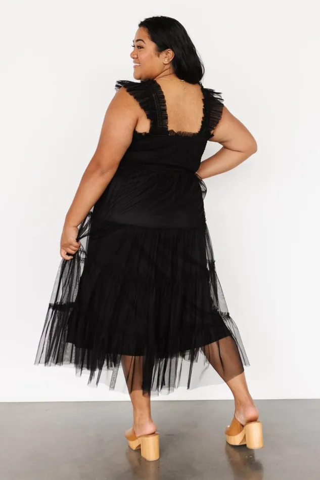 Baltic Born Tulle Styles Women Emma Smocked Tulle Dress Black Baltic Born Tulle Styles Women Emma Smocked Tulle Dress Black