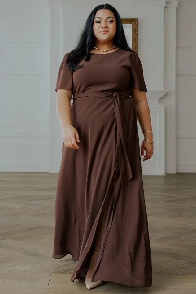 Baltic Born Wedding Guest Women Naomi Short Sleeve Maxi Dress Espresso Baltic Born Wedding Guest Women Naomi Short Sleeve Maxi Dress Espresso