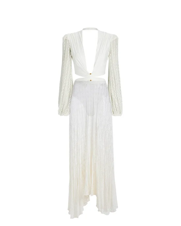 Beach Dresses Women PatBO Plunge Netted Beach Dress