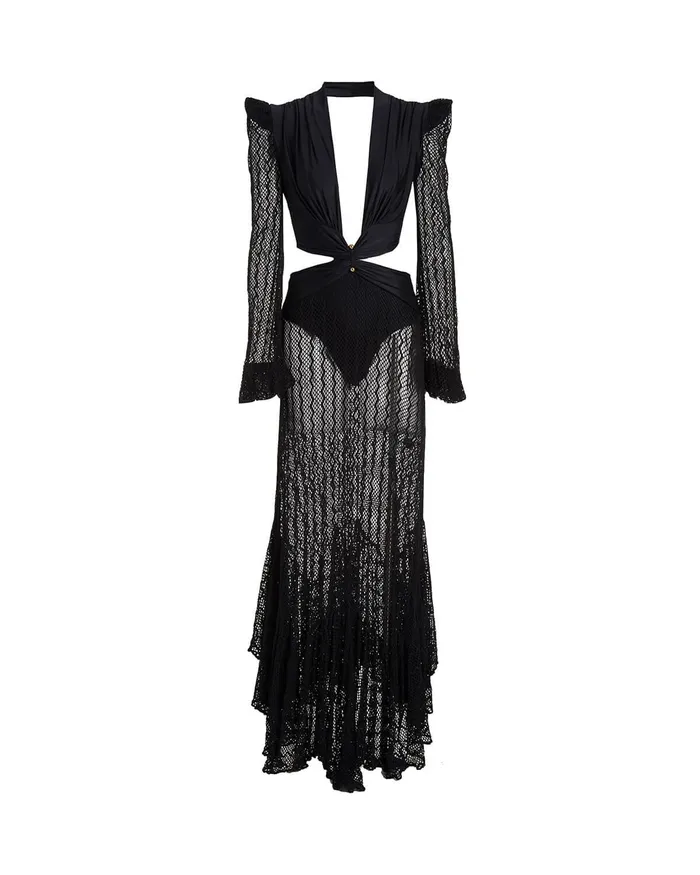 Beach Dresses Women PatBO PLUNGE NETTED BEACH DRESS EXCLUSIVE