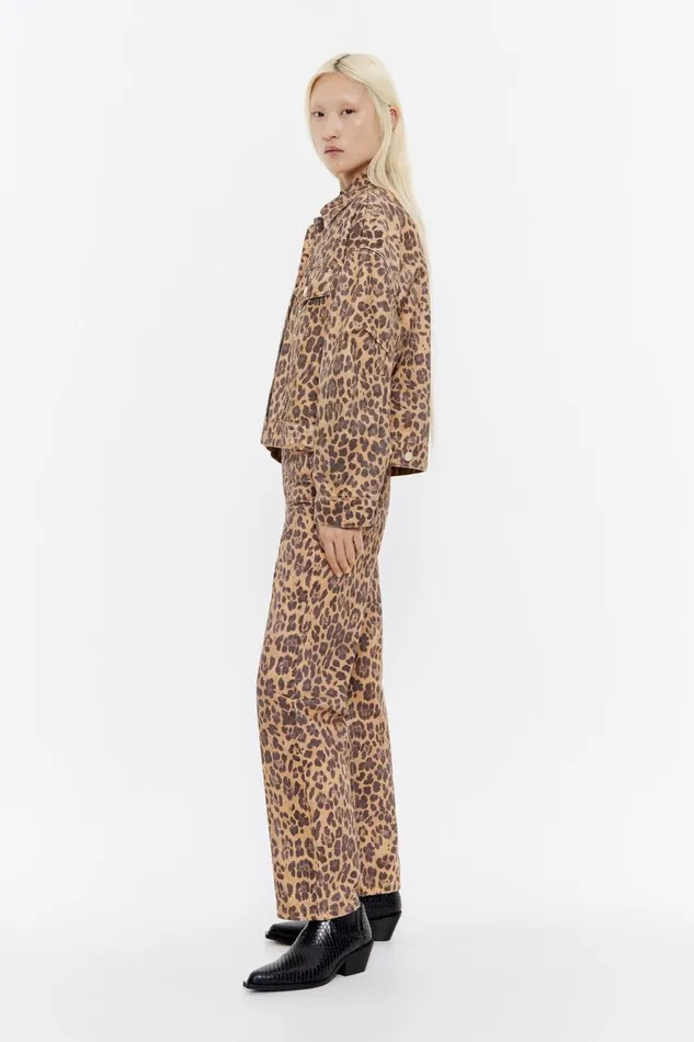 Beige Leopard Oversize Denim Jacket Leopard Natural Women Bimba Y Lola Jackets And Blazers Beige Leopard Oversize Denim Jacket Leopard Natural Women Bimba Y Lola Jackets And Blazers