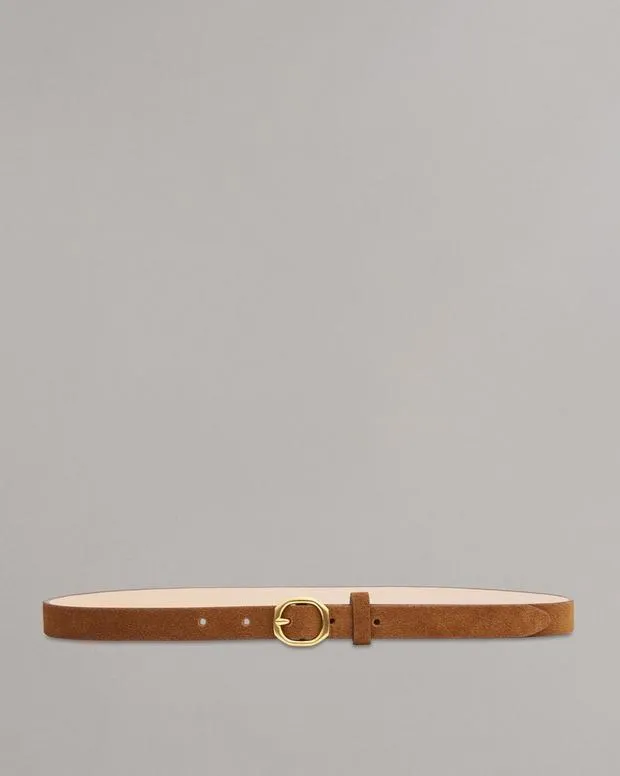 Belts Women Rag and Bone Baby Audrey Suede Belt Brownwood Suede