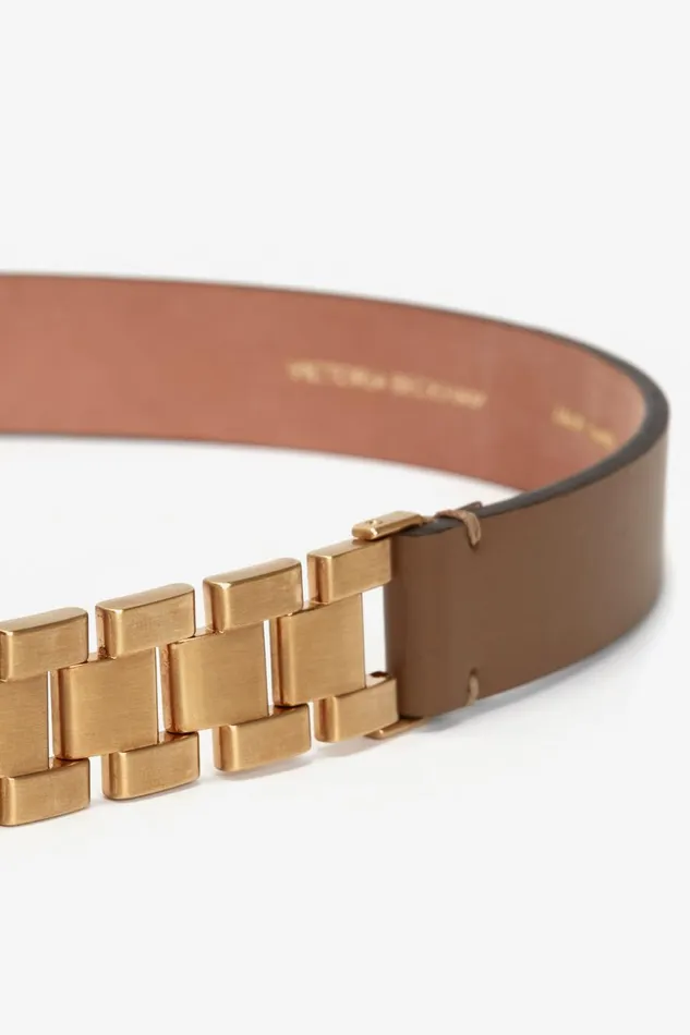 Belts Women Victoria Beckham Watch Strap Detail Belt In KhakiBrown