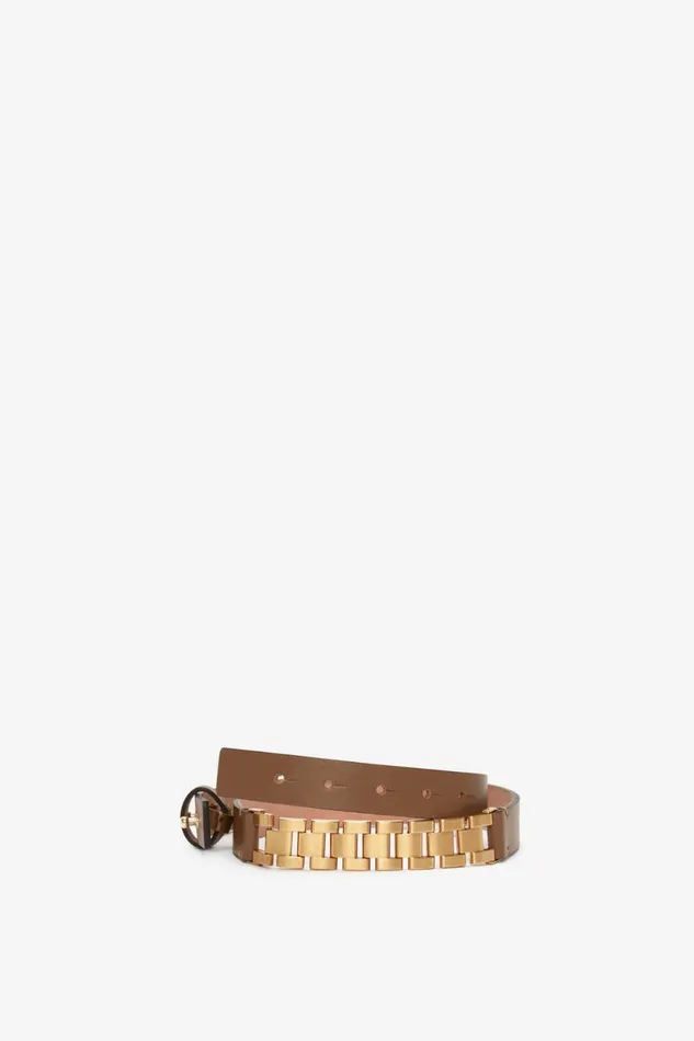 Belts Women Victoria Beckham Watch Strap Detail Belt In KhakiBrown