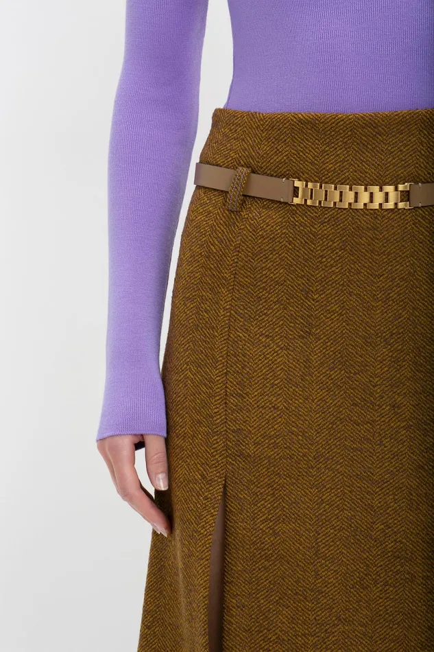 Belts Women Victoria Beckham Watch Strap Detail Belt In KhakiBrown