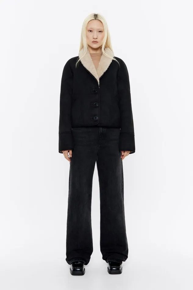 Black Faux Suede Doublebreasted Jacket Black Women Bimba Y Lola Jackets And Blazers Black Faux Suede Doublebreasted Jacket Black Women Bimba Y Lola Jackets And Blazers