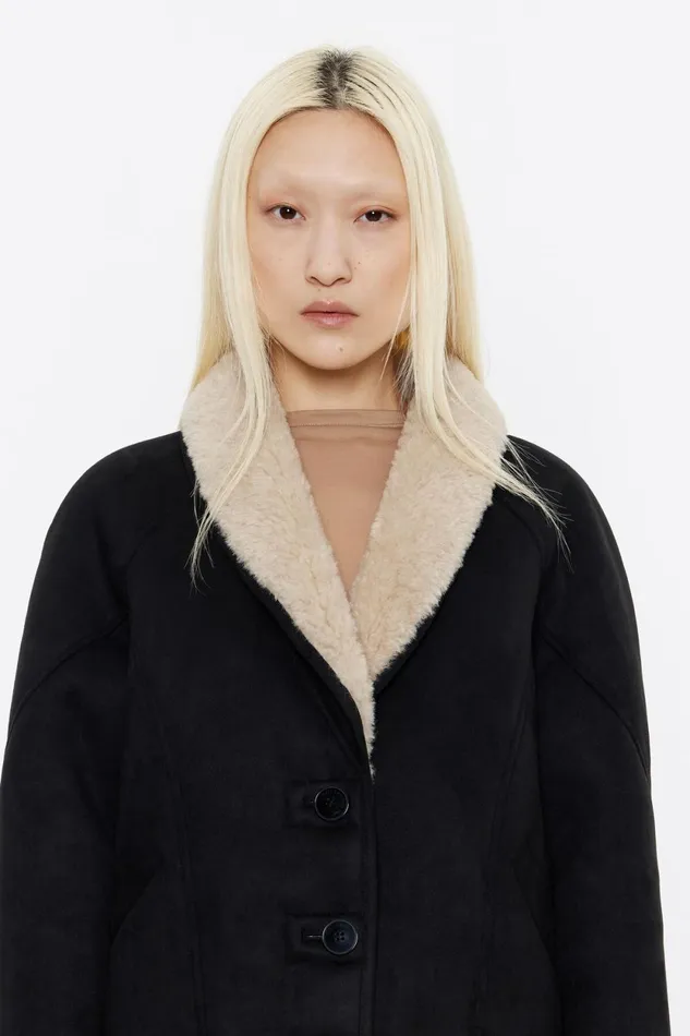 Black Faux Suede Doublebreasted Jacket Black Women Bimba Y Lola Jackets And Blazers Black Faux Suede Doublebreasted Jacket Black Women Bimba Y Lola Jackets And Blazers