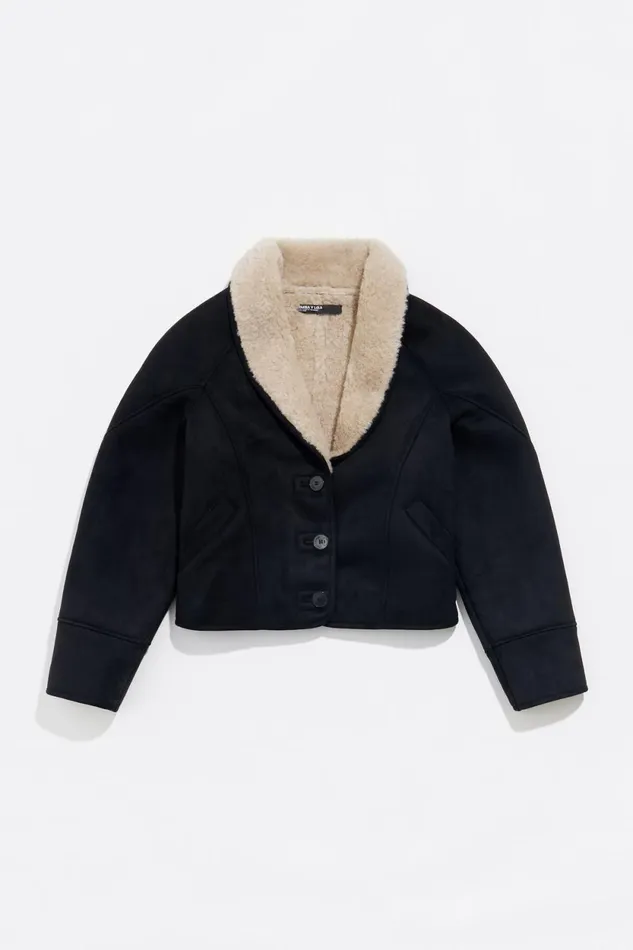 Black Faux Suede Doublebreasted Jacket Black Women Bimba Y Lola Jackets And Blazers Black Faux Suede Doublebreasted Jacket Black Women Bimba Y Lola Jackets And Blazers