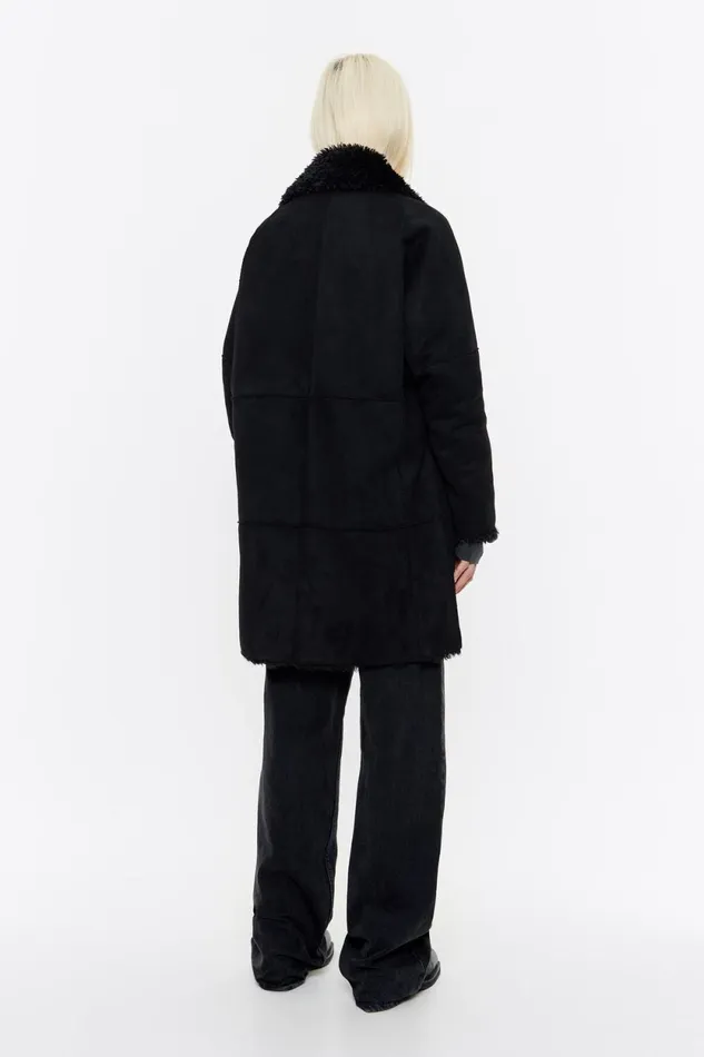 Black Faux Suede Jacket Black Women Bimba Y Lola Coats And Trench Coats Black Faux Suede Jacket Black Women Bimba Y Lola Coats And Trench Coats