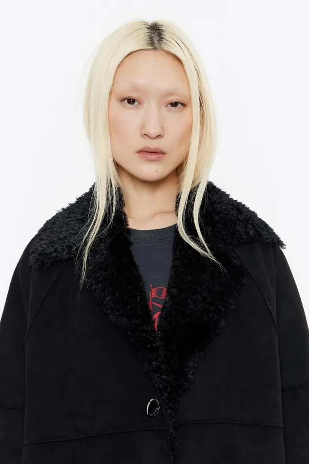 Black Faux Suede Jacket Black Women Bimba Y Lola Coats And Trench Coats Black Faux Suede Jacket Black Women Bimba Y Lola Coats And Trench Coats