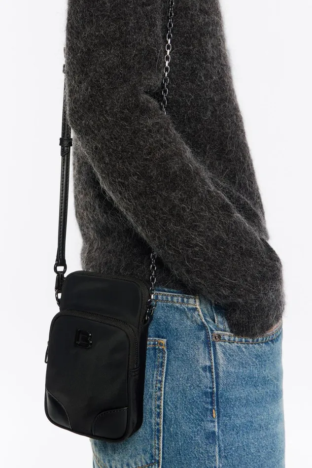 Black Nylon Mini Bag Black Women Bimba Y Lola Mini Bags Black Nylon Mini Bag Black Women Bimba Y Lola Mini Bags