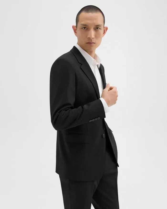 Blazers Jackets Men Theory Chambers Blazer In Stretch Wool Black Blazers Jackets Men Theory Chambers Blazer In Stretch Wool Black
