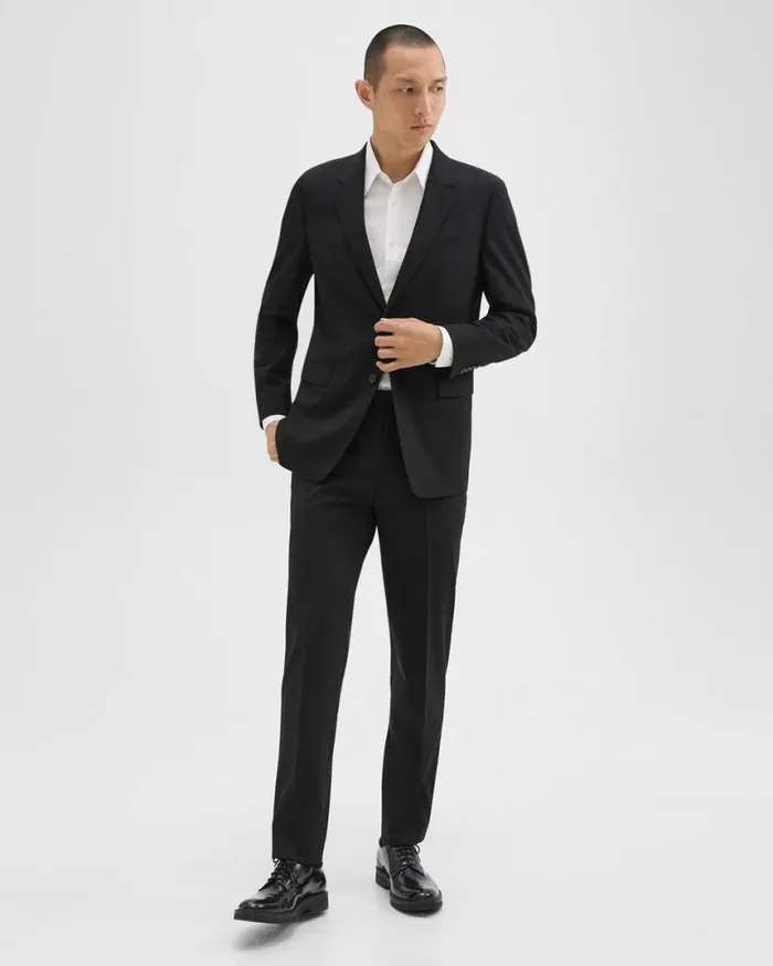 Blazers Jackets Men Theory Chambers Blazer In Stretch Wool Black Blazers Jackets Men Theory Chambers Blazer In Stretch Wool Black