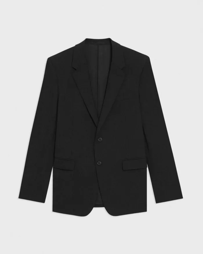 Blazers Jackets Men Theory Chambers Blazer In Stretch Wool Black Blazers Jackets Men Theory Chambers Blazer In Stretch Wool Black