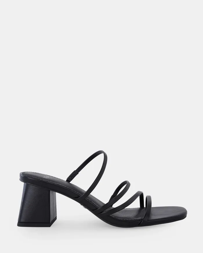 Block Heels UNATHI BLACK Mules 8211 NOVO Shoes Women