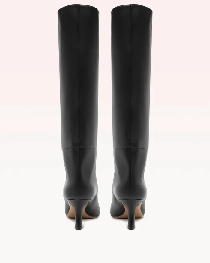 Boots Women Alexandre Birman Brena Tall Boot 8211 Luxury Leather Boots 8211 Black KneeHigh Boots Alexandre Birman Black