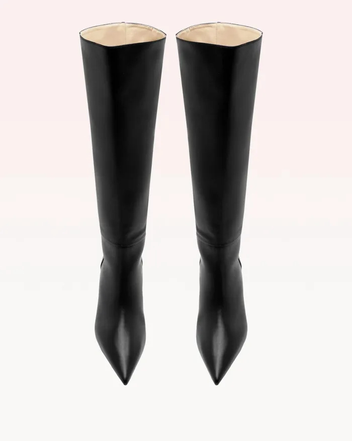Boots Women Alexandre Birman Brena Tall Boot 8211 Luxury Leather Boots 8211 Black KneeHigh Boots Alexandre Birman Black