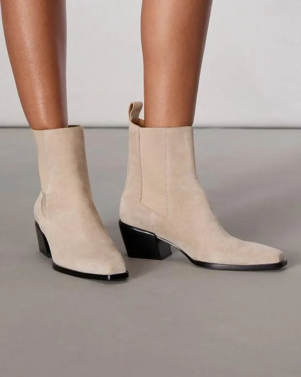 Boots Women Rag and Bone Joni Suede Chelsea Boot Light Sand Suede