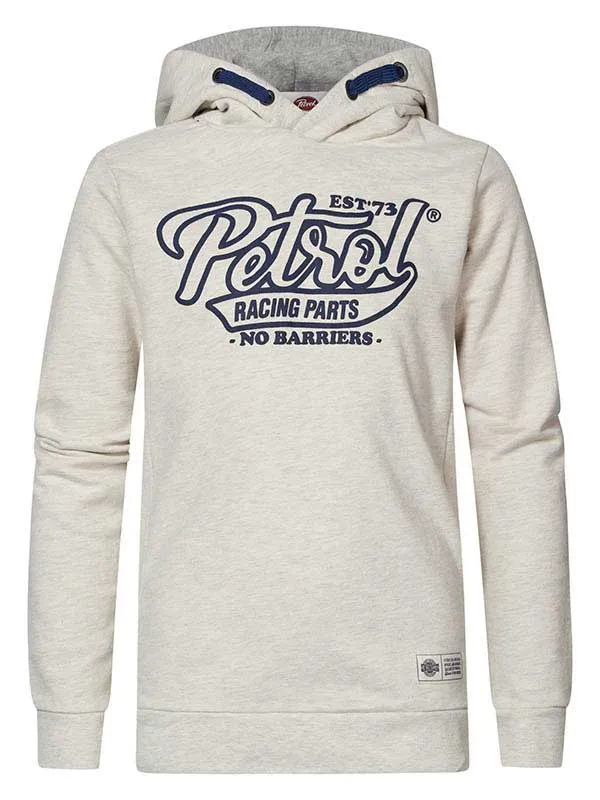 Boys Knits and Sweats Petrol Industries Hoodie With Logo Artwork Antique White Melee