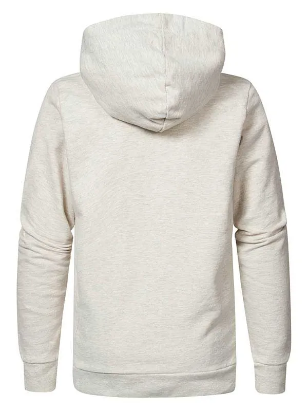 Boys Knits and Sweats Petrol Industries Hoodie With Logo Artwork Antique White Melee