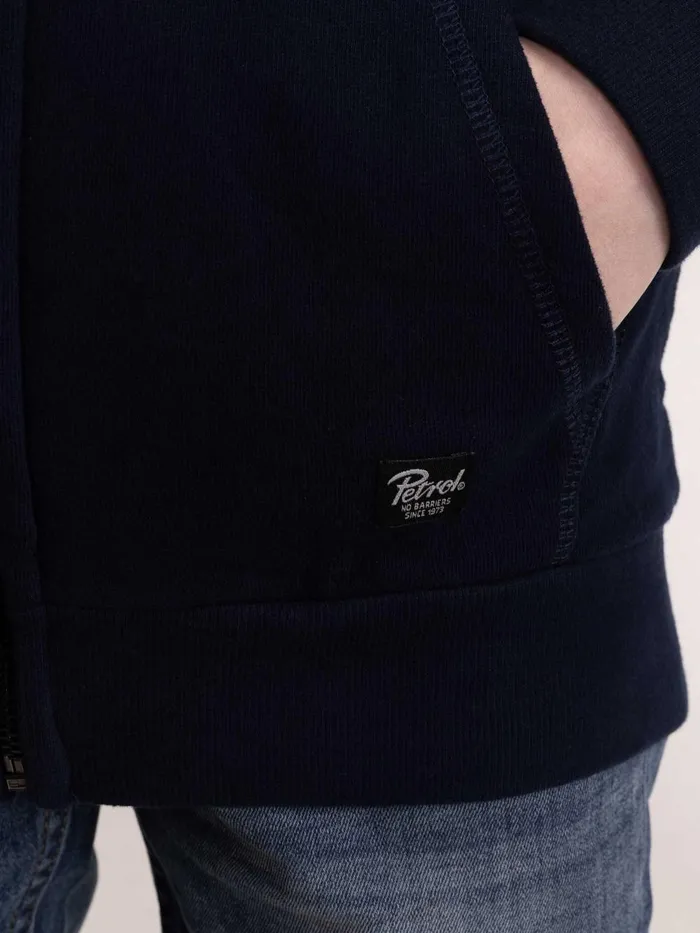 Boys Knits and Sweats Petrol Industries Zipped Hoodie Midnight Navy