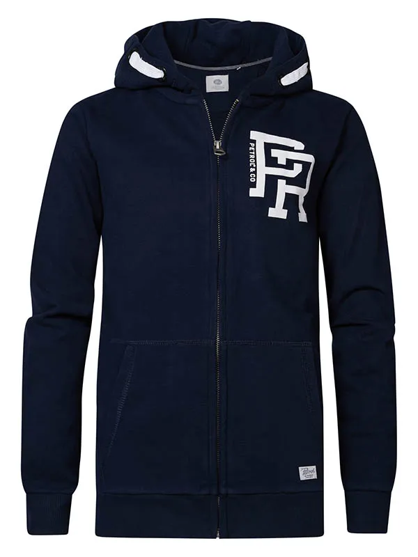 Boys Knits and Sweats Petrol Industries Zipped Hoodie Midnight Navy
