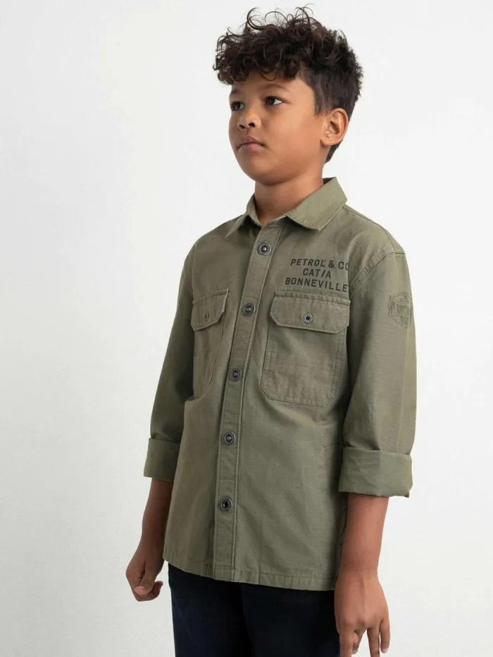 Boys Shirts Petrol Industries Cool Shirt Dusty Army