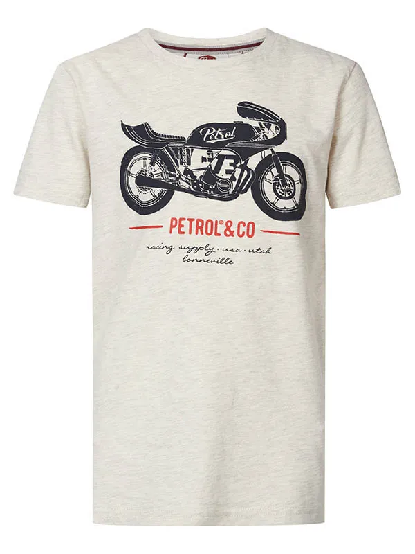 Boys TShirts Petrol Industries Artwork TShirt Antique White Melee