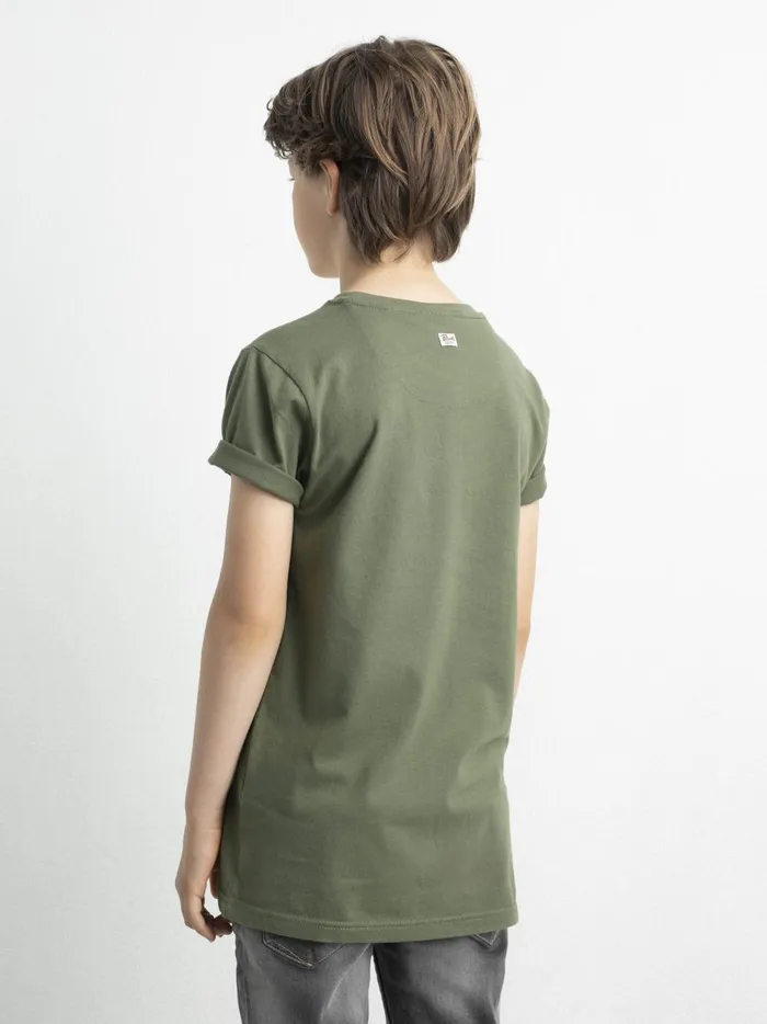Boys TShirts Petrol Industries Artwork TShirt Dusty Army