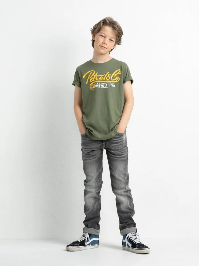 Boys TShirts Petrol Industries Artwork TShirt Dusty Army