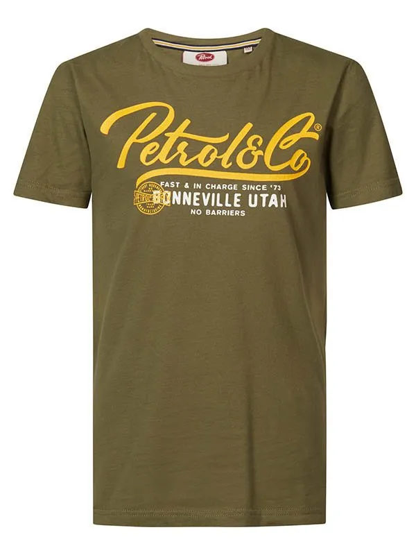 Boys TShirts Petrol Industries Artwork TShirt Dusty Army